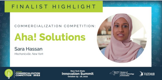 Aha! Solutions, Inc., creator of the Next-Step Stool, wins NY Commercialization Competition